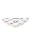 Callista 6.2 inch Porcelain Cereal & Breakfast Bowl (Purple & White, Set Of 6)