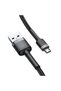 Cablu flexibil rezistent USB microUSB 1.5A 2M negru și gri - 4