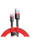 Cablu flexibil rezistent USB-C QC3.0 2A 2M Roșu