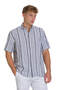 Black Comfort Fit 100% Cotton Button-Down Collar Short Sleeve Cotton Shirt - 3