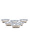 Plethora 9 inch Ceramic Salad Bowl (Grey & White, Set of 6)