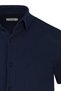 Navy Blue Comfort Fit 100% Cotton Hidden Button Collar Short Sleeve Shirt - 2