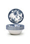 Rhapsody Collection 6 inch Dark Blue Ceramic Cereal Bowl (Set of 6) - 2