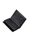 Black Patterned 100% Leather Wallet - 3