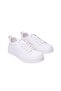 Genuine Leather Lace-Up Casual Sneaker White Shoes - 5