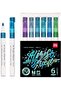 HM114-B 2mm Bullet Tip Metallic Acrylic Markers 6-Piece Set