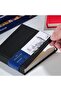 EC285 Finenolo Black Hard Leather Cover Sketch Book, White, 12 cm x 12 cm Size - 6