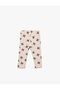 Bow Detailed Elastic Waist Cotton Long Leggings - 2