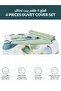 4-piece Duvet Cover Set, Queen Size 200 X 230cm, Microfiber, (WITHOUT FILLER) - 4