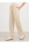 Women Cream Straight Leg Knitted Joggers - 2