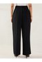 Women Black Straight Fit Trousers - 2