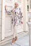 Patterned Hijab Shirt Mink 702 - 3