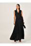 Pleated Sleeveless A-Line Maxi Dress