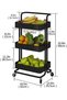 3-Tier Rolling Carts with Wheels Storage Cart Makeup Cart with Roller Wheels Mobile Storage Organize - 8