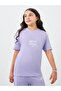 Girls Text Print Oversized T-Shirt and Wide Leg Joggers Set - 2