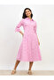 Schiffli 3/4 Sleeve Shirt Midi Dress - 7