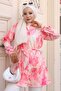 Patterned Hijab Shirt Pink 700