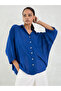 Blue Button Down Spread Collar Shirt - 6
