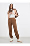 Solid Elastic Waist Cuffed Joggers