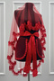Red Bridal Veil Set with 3D Flower and Shiny Stones, Henna Night Veil Face Cover Set 6 Pieces