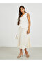 Solid Sleeveless Blazer Midi Dress - 2