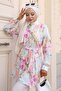 Patterned Hijab Shirt Purple 702 - 4