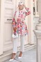 Patterned Hijab Shirt Red 701 - 3