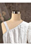 One Sleeve Textured Dress with Bow Detail - 7