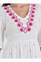 Embroidered Bell Sleeves Tiered Maxi Dress - 4