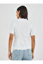 Cotton Lace Trim Square Neck Buttoned Blouse - 4