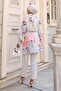 Patterned Hijab Shirt Lilac 701 - 5