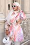 Patterned Hijab Shirt Lilac 702