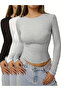 Crew Neck Basic Long Sleeve Bodysuit