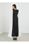 Color Block Cape Sleeve Bodycon Maxi Dress - 5