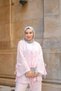 Women's Sleeve Ribbon Detail Suit Pink - 7