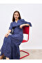 Schiffli Detail Ruffled Hem A-Line Maxi Dress - 6