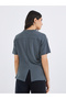 Back Split Hem Detail Oversized T-Shirt - 4