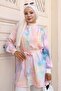 Patterned Hijab Shirt Lilac 700