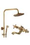 Three-function shower column, antique bronze, TRENDY S