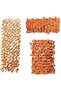 FFD Expandable Wicker Privacy Screen with Orange Maple Leaves (Telescopic Wooden Garden Fence, 100cm - 5