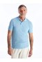 Lcwaikiki Classic Blue Polo Neck Short Sleeve Pike Men's T-Shirt