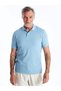 Lcwaikiki Classic Blue Polo Neck Short Sleeve Pike Men's T-Shirt - 2