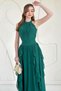 Emerald Halter Neck Lined Dress