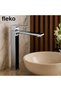 Fleko Chrome Color Open Close Hot Cold Water Inlet 5 Years Warranty Sink Faucet