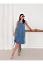 Dress Zero Sleeve Double Kangaroo Pocket Denim Dress - 2