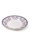 Callista 9.1 inch Ceramic Soup Plate (Purple & White, Set Of 6) - 3