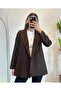 Women's Brown Waist Tie Blazer Jacket - 2