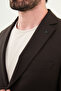 Straight Slim Fit Mono Collar Men's Suit Dark Brown - 45384.25Y - 2