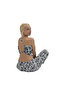 Blue White Zebra Print Pants for Women - Crop Set - 5