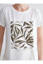 Crew Neck Printed Women's T-Shirt - 3